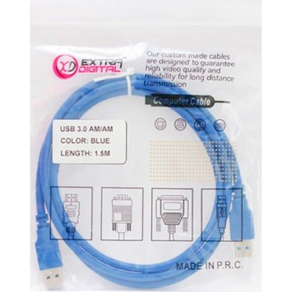 Extradigital кабель USB 3.0 AM – AM 1,5м